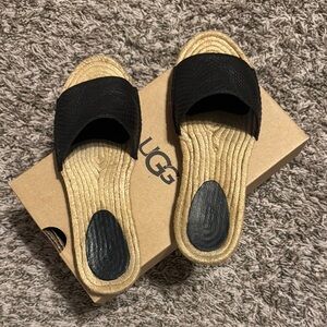 UGG Black Slide Sandals